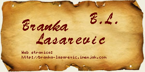 Branka Lašarević vizit kartica
